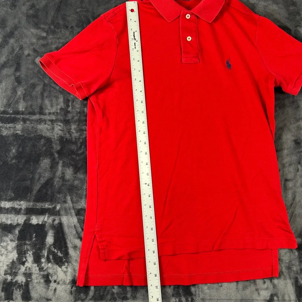 Polo Ralph Lauren Polo Shirt Mens M Red Short Sleeve Pony Logo Cotton